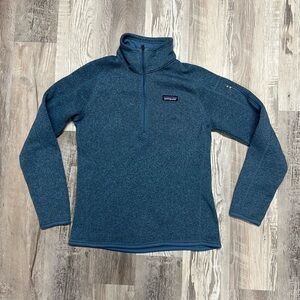 Patagonia Quarter Zip Pullover Better Sweater Womens Medium M Blue